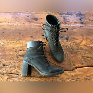 Black Timberland Allington lace-up booties size US 8.5